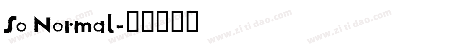So Normal字体转换